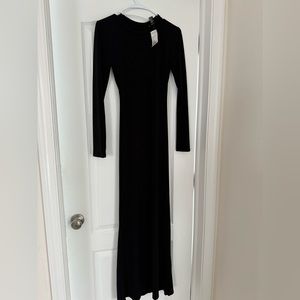 Forever21 Open Back Black Maxi Dress Size S